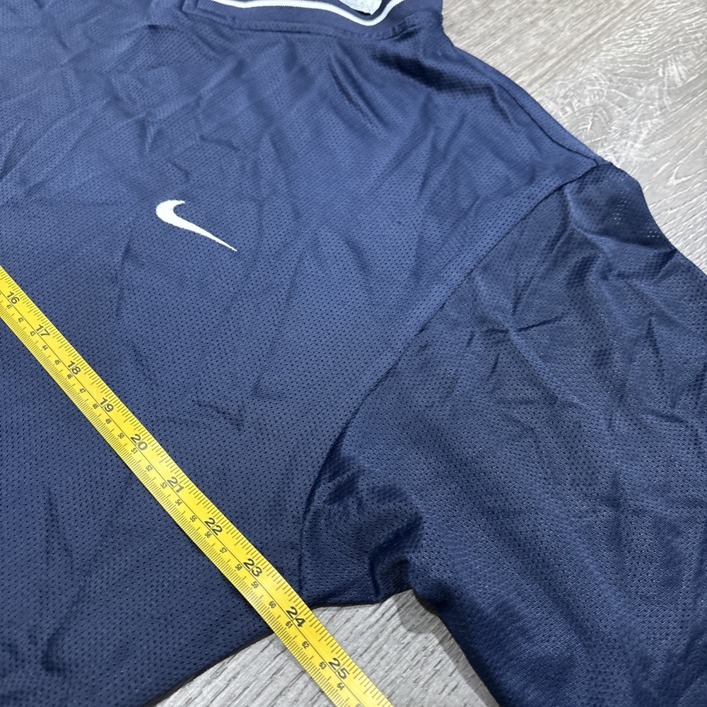 VTG Nike Dri Fit Pullover Mesh Baseball Athletic Jersey Mens XL Navy Retro Shirt - Picture 11 of 16